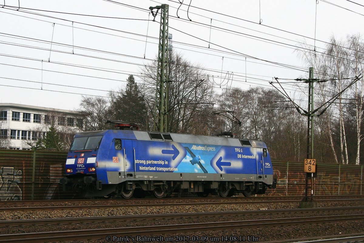 DB 152 136 Lz am 09.03.2017 in Hamburg-Harburg