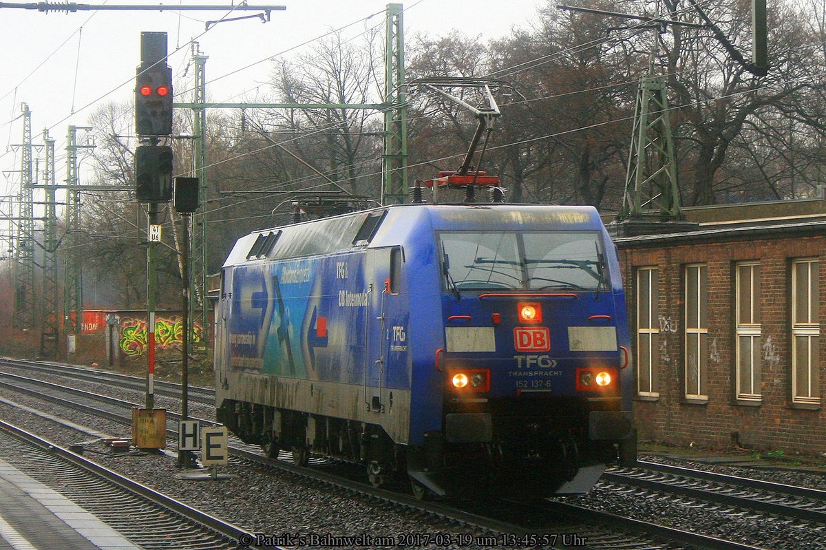 DB 152 137  TFG Transfracht - Albatros Express  Lz am 19.03.2017 in Hamburg-Harburg