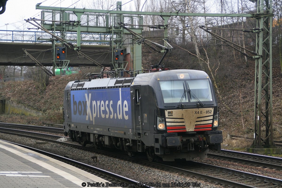 MRCE / boxXpress 193 852 Lz am 01.03.2017 in Hamburg-Harburg