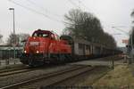 DB 261 034 mit gemischten Güterzug am 07.02.2017 in Neukloster (Kreis Stade)