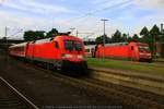 DB 182 009 mit IRE und 101 079 mit IC am 04.08.2016 in Hamburg-Harburg