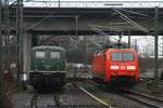 DB 152 077 Lz & ELV 140 184 abgestellt am 17.02.2017 in Hamburg-Harburg