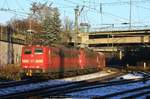 DB 151 094 + Rpool 151 098 mit Kohlewagenzug am 16.01.2017 in Hamburg-Harburg 