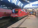 DB 182 017 schiebt RE1 nach Schwerin am 06.02.2017 in Hamburg Hauptbahnhof