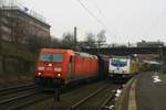 Db 185 402 mit gemischten Güterzug am 02.02.2017 in Hamburg-Harburg