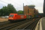 WLE 187 010  WLE 82  mit Containerzug am 26.09.2016 in Hamburg-Harburg