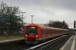 DB 474 137 + DB 474 121 als S3 nach Pinneberg  am 17.02.2017 in Hamburg-Neugraben