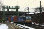 MRCE / boxXpress 193 853 mit Containerzug am 18.01.2017 in Hamburg-Harburg