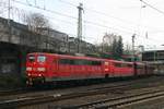DB 151 110 + RPOOL 151 098 mit Kohlewagenzug am 01.03.2017 in Hamburg-Harburg