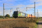 ELL / WLC 193 236 mit Containerzug am 29.10.2016 in Dedensen-Gümmer auf dem Weg Richtung Westen