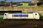 Metrans 386 009 mit Containerzug am 08.07.2016 in Hamburg-Harburg