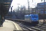 Metrans 386 009 mit Containerzug am 24.02.2017 in Hamburg-Harburg