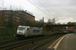 Metrans 386 019 mit Containerzug am 07.03.2017 in Hamburg-Harburg