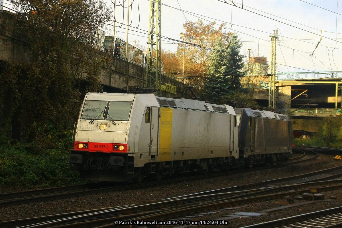   Rpool 185 673 + MRCE / CTLL 185 563 Lz am 17.11.2016 in Hamburg-Harburg