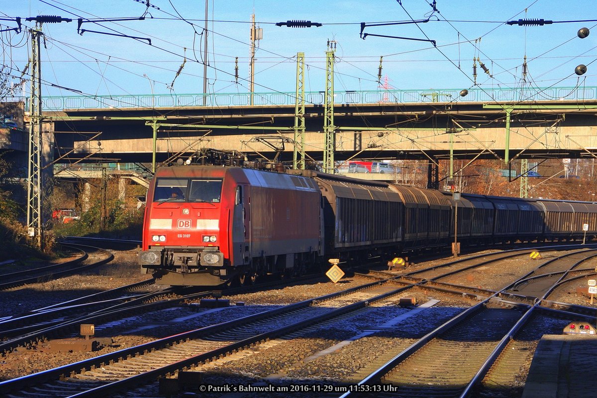 0 103 107 (EG3107)mit Gemischten Güterzug am 29.11.2016 in Hamburg-Harburg