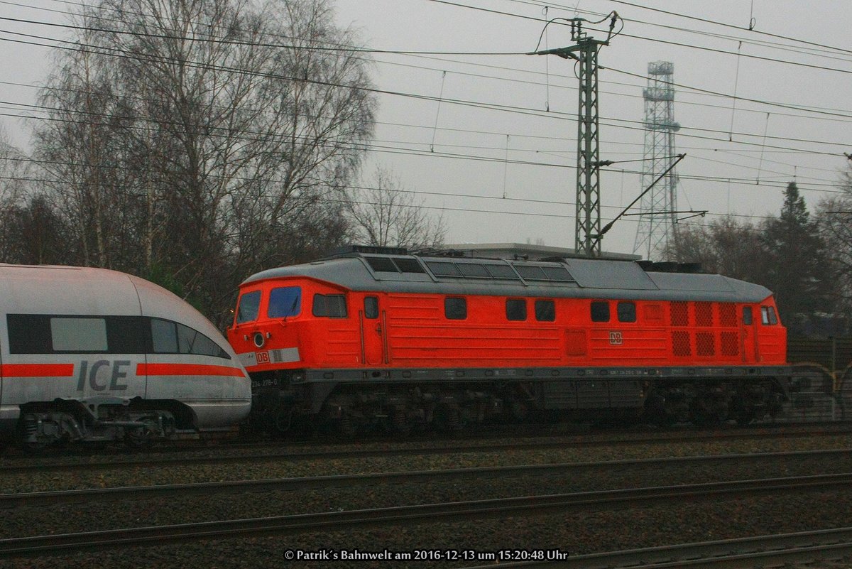 234 278 (kalt) auf Überführung nach Mukran am 13.12.2016 in Hamburg-Harburg