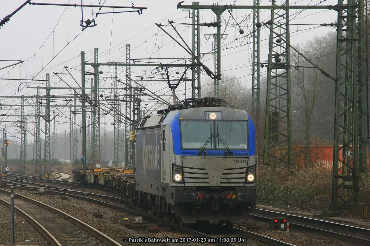 boxXpress 193 841 mit Containerzug am 23.01.2017 in Hamburg-Harburg