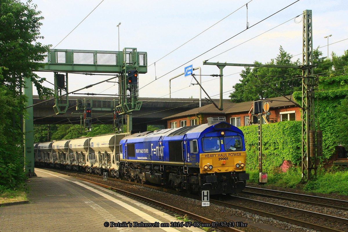 BRLL 29001 mit Elbekies am 08.07.2016 in Hamburg-Harburg