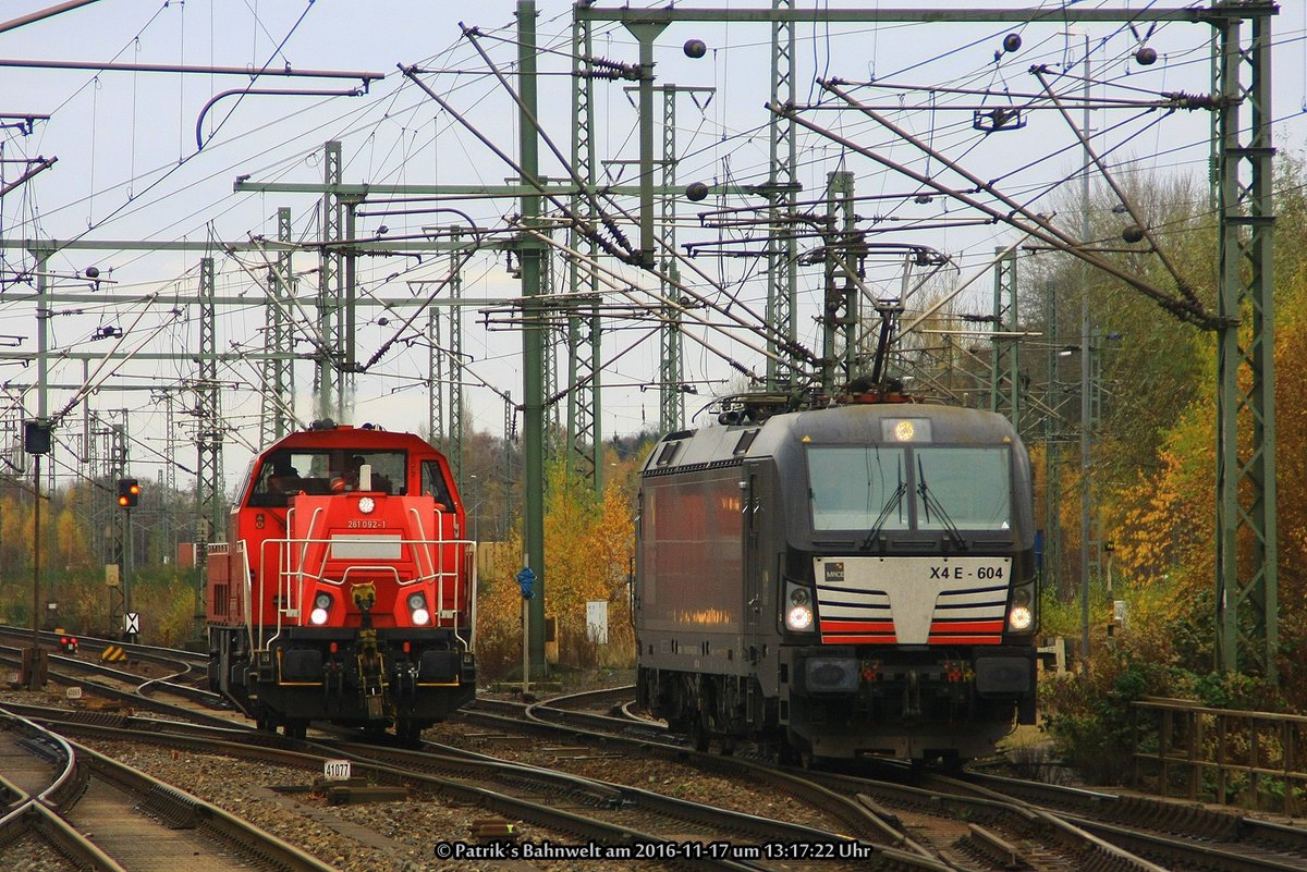 DB 261 092 & MRCE 193 604 Lz am 17.11.2016 in Hamburg-Harburg