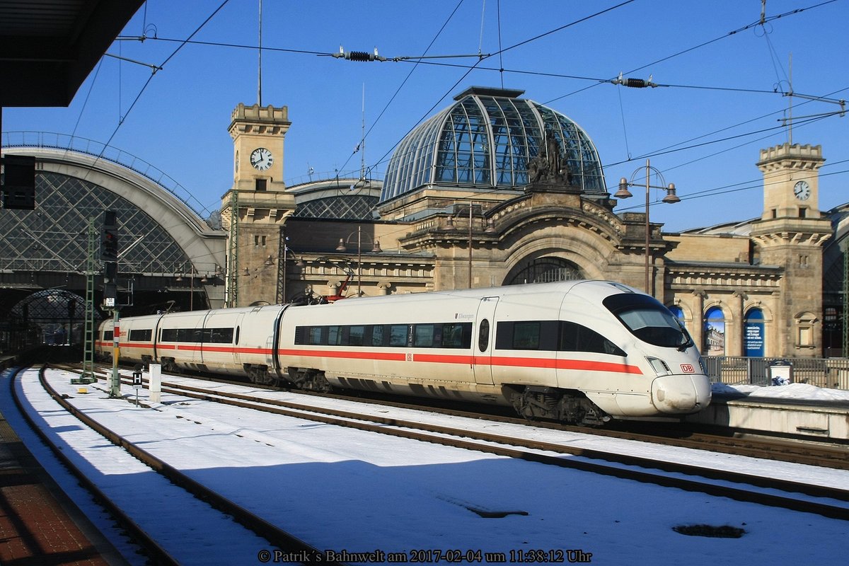 DB 411 068 am 04.02.2017 in Dresden Hauptbahnhof