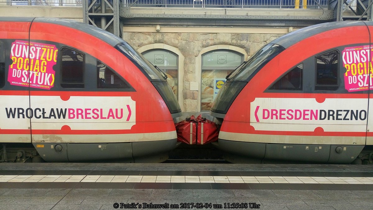 DB 642 039 + 642 0xx am 04.02.2017 in Dresden Hauptbahnhof