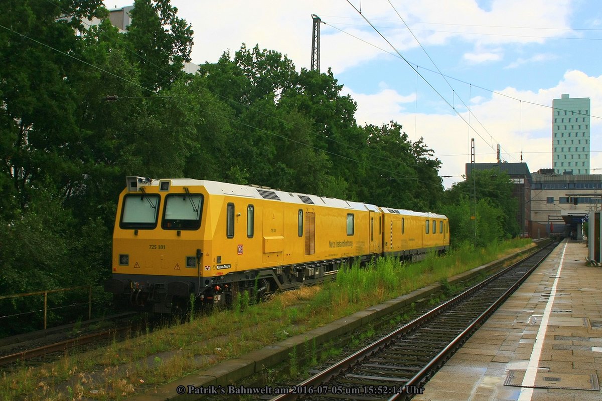 DB Netz 725 101 abgestellt am 05.07.2016 in Hamburg-Altona