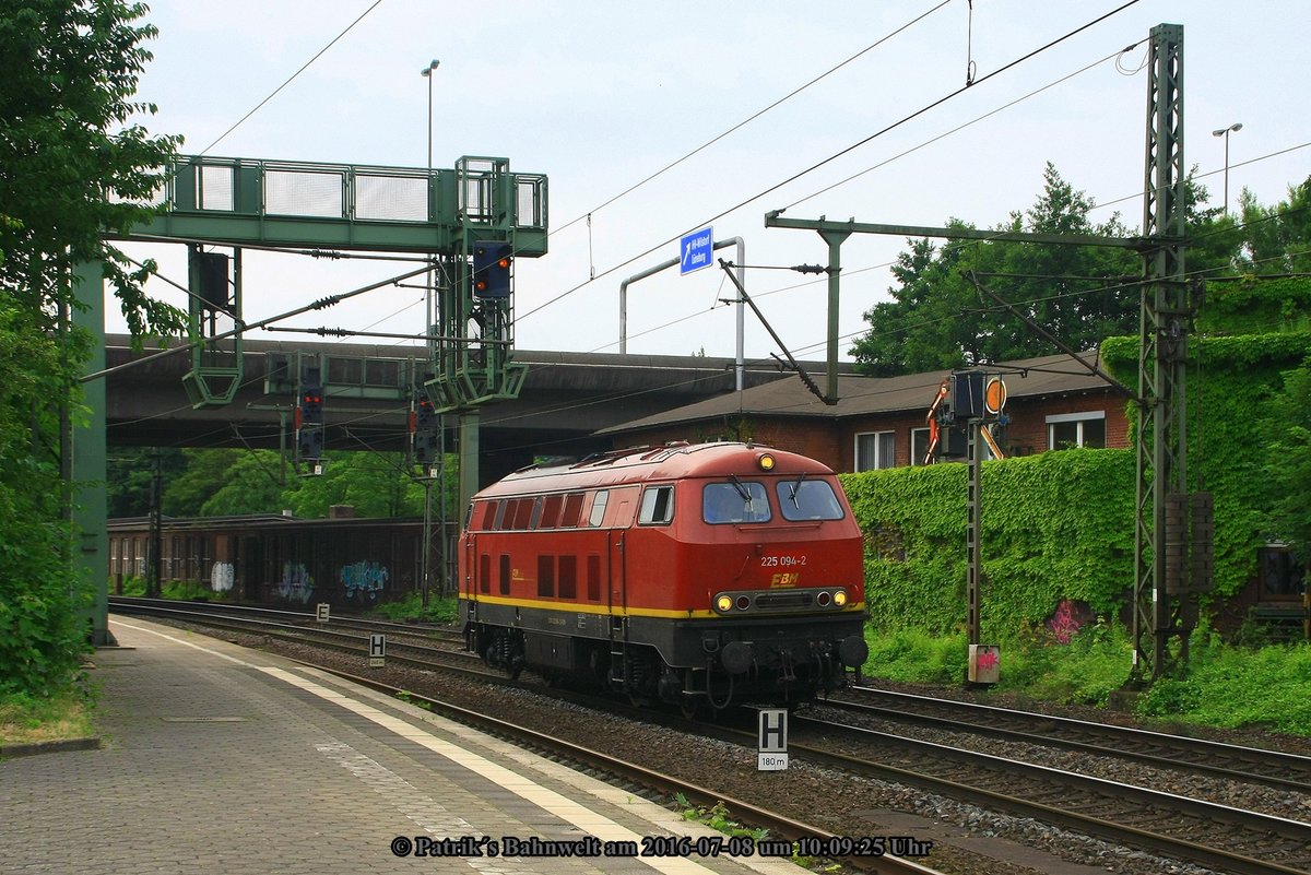 EBM Cargo 225 094 Lz am 08.07.2016 in Hamburg-Harburg