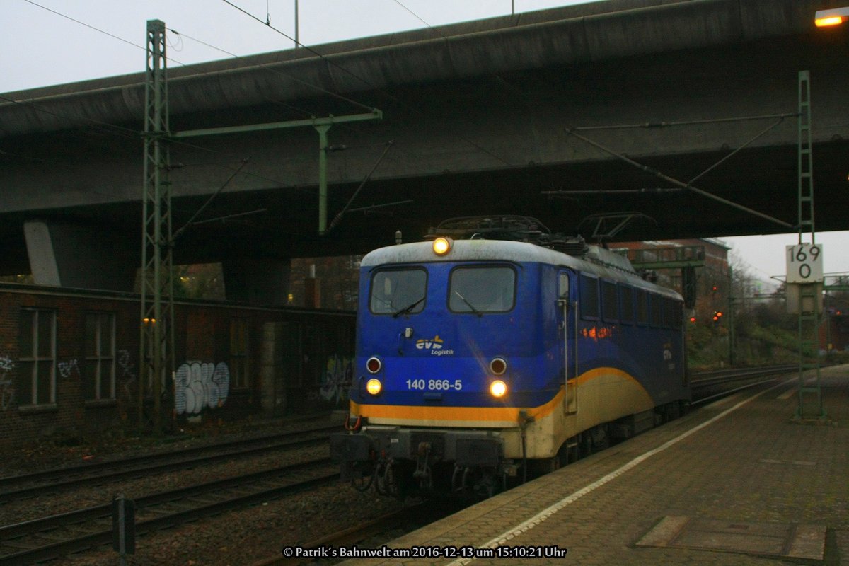 evb 140 866 Lz am 13.12.2016 in Hamburg-Harburg