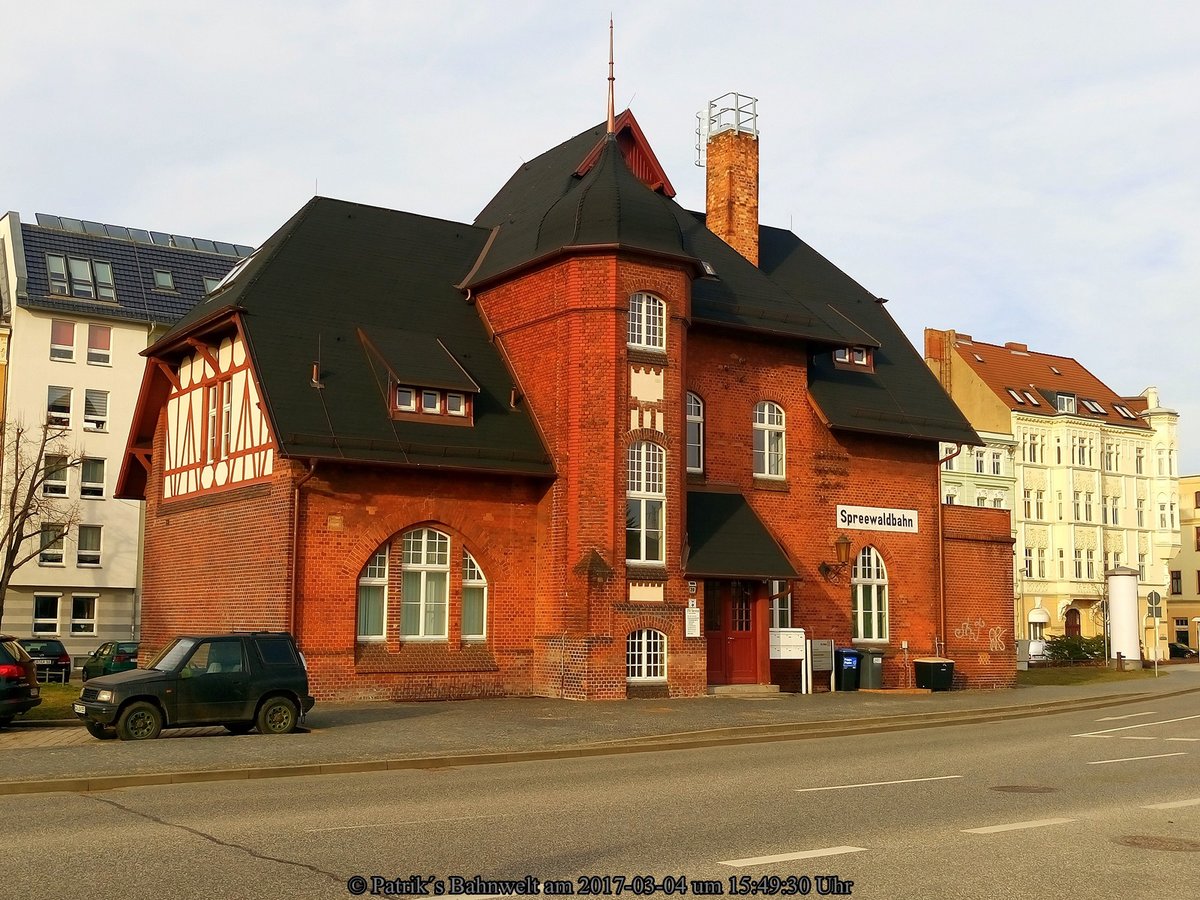 Gebäude der Spreewaldbahn in Cottbus am 04.03.2017