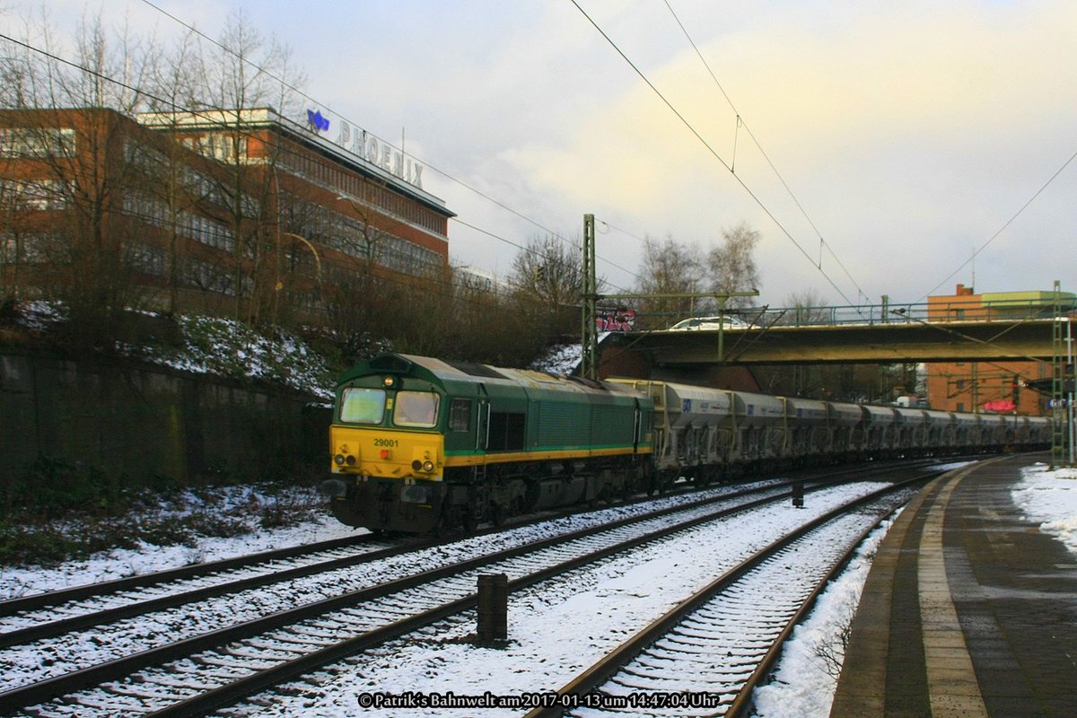 HHPI 29001 mit Elbekies am 13.01.2017 in Hamburg-Harburg