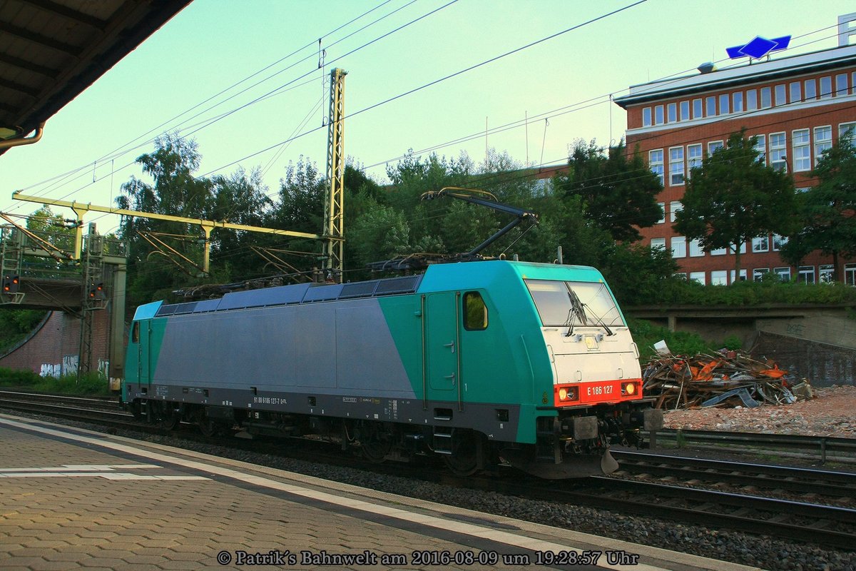 ITL E186 127 Lz am 09.08.2016 in Hamburg-Harburg