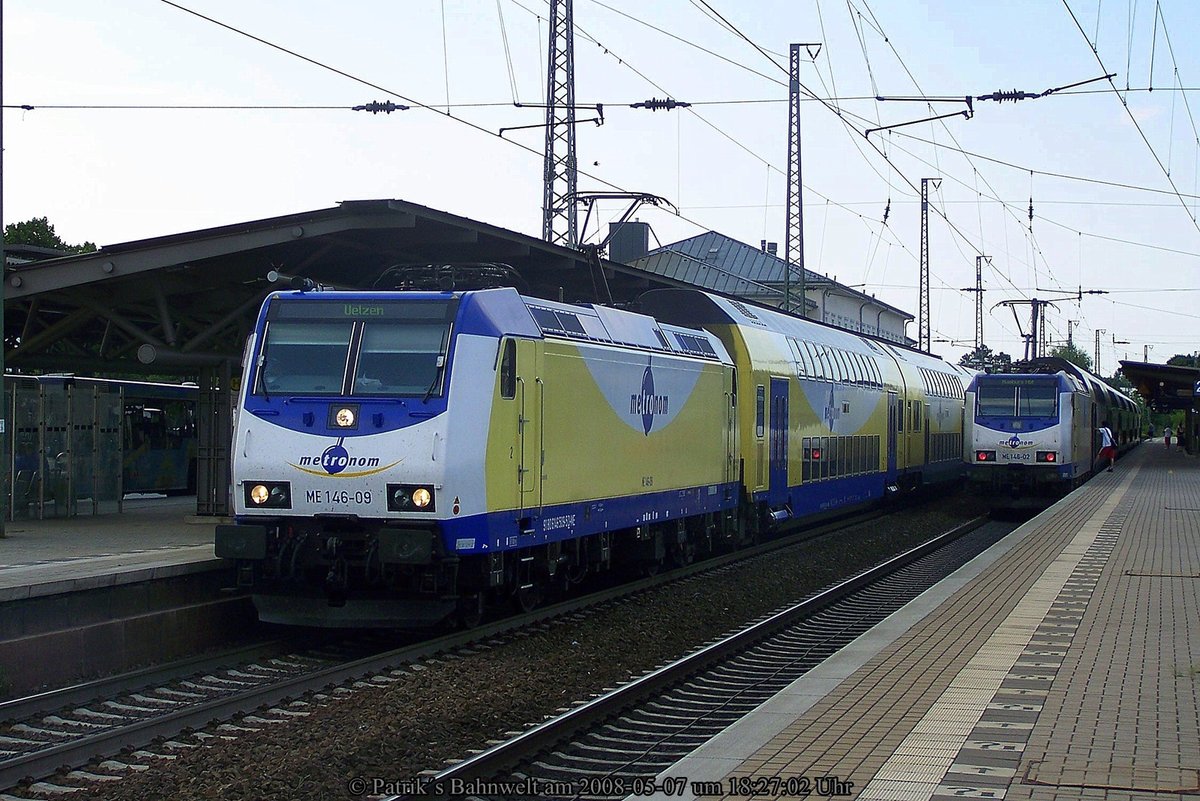 ME 146 509 mit RE3 nach Uelzen am 07.05.2008 in Lüneburg