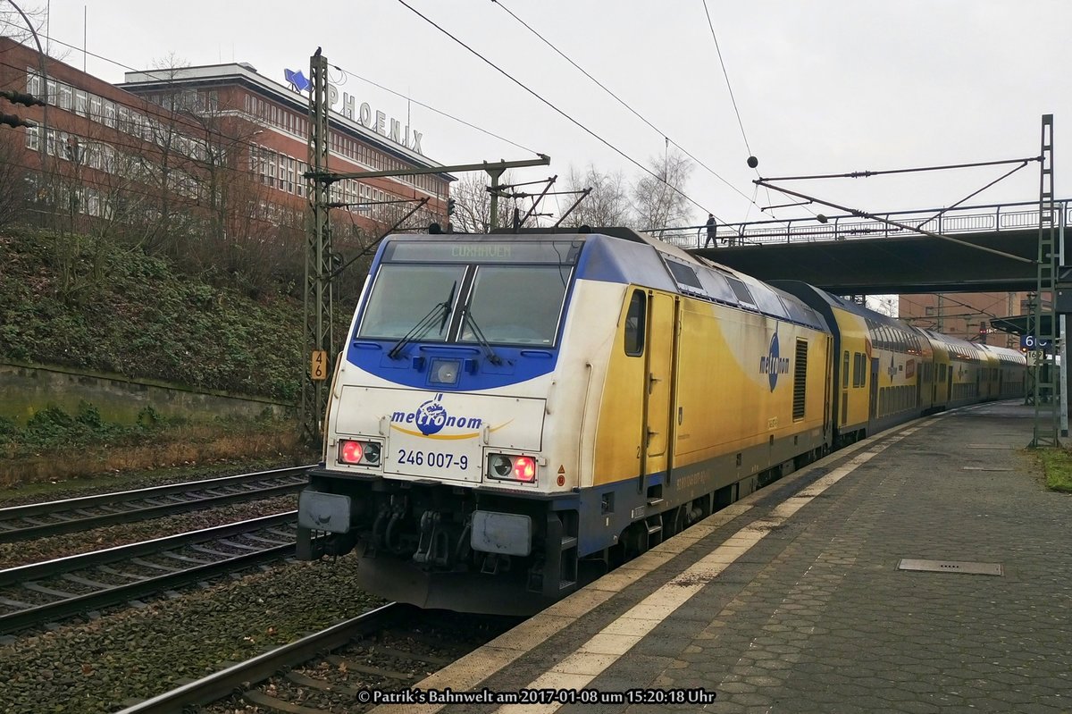 ME 246 007 mit RE5 nach Cuxhaven am 08.01.2017 in Hamburg-Harburg