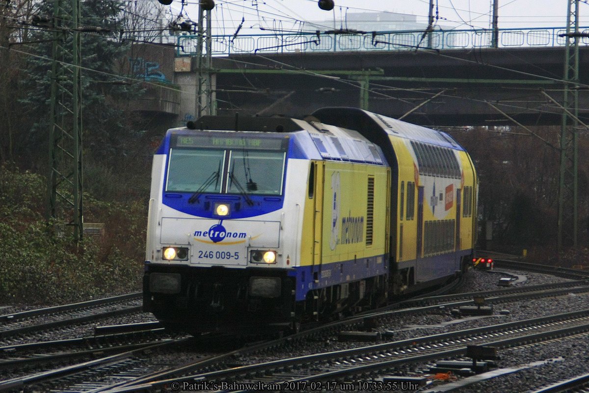 ME 246 009  10 Jahre metronom  mit RE% am 17.02.2017 in Hamburg-Harburg