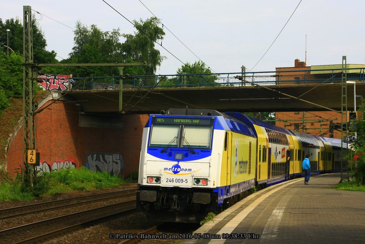 ME 246 009 mit RE5 am 08.07.2016 in Hamburg-Harburg