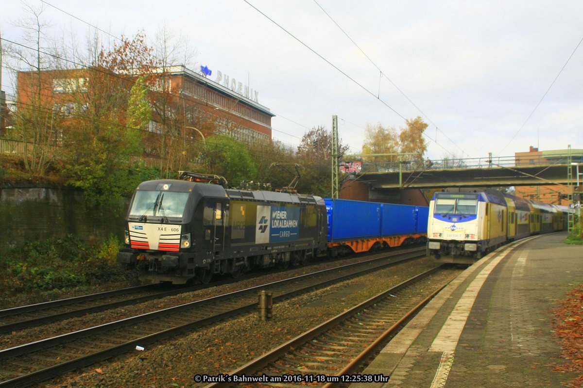 MRCE / WLC 193 606 mit COntainerzug am 18.11.2016 in Hamburg-Harburg