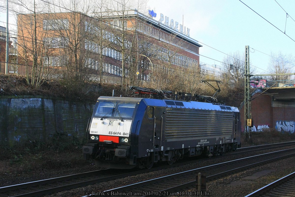 MRCE 189 841 Lz am 21.02.2017 in Hamburg-Harburg