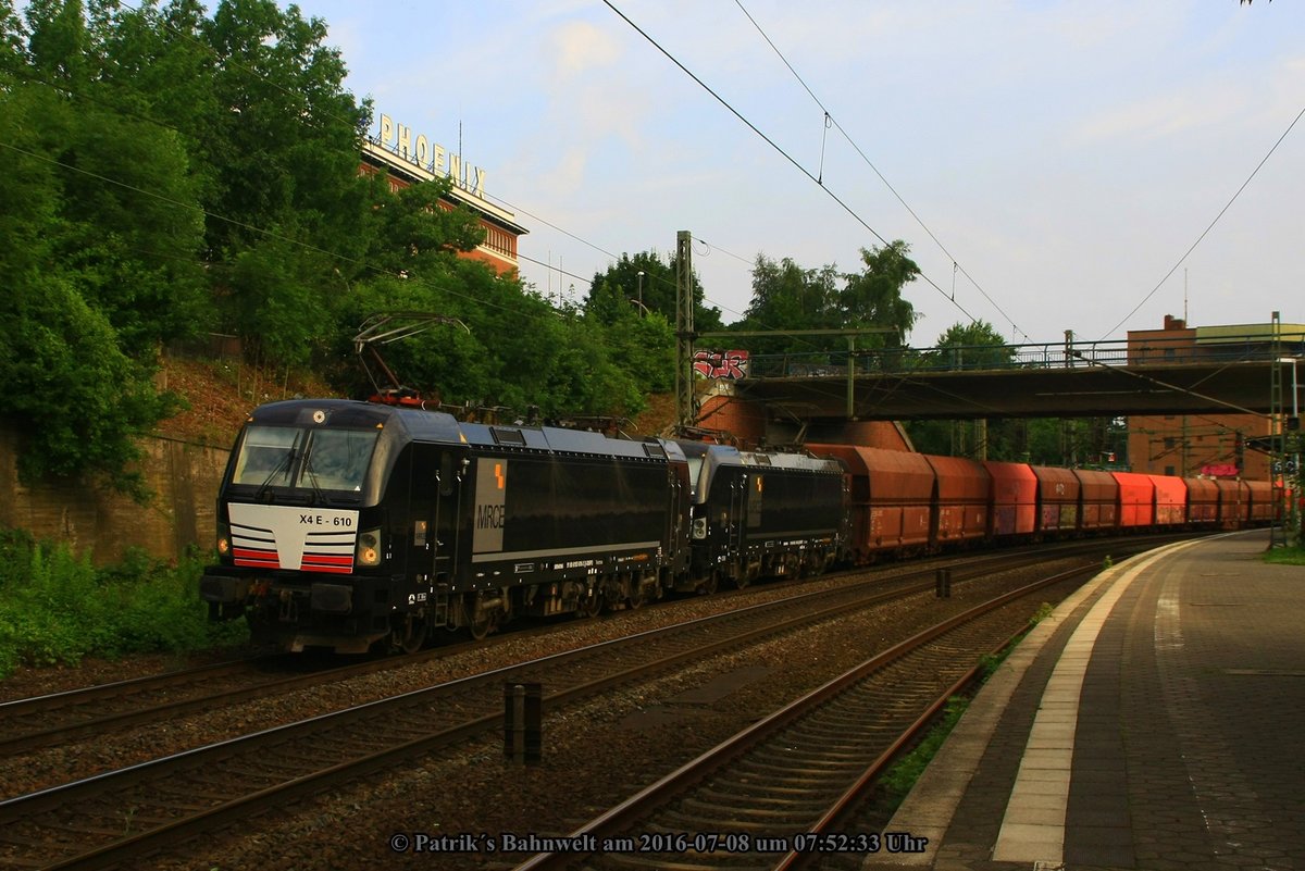 MRCE 193 610 + MRCE 193 615 mit Kohlewagenzug am 08.07.2016 in Hamburg-Harburg