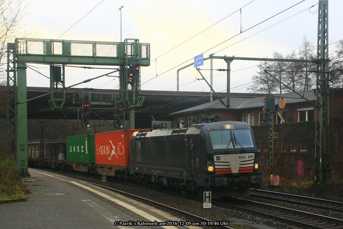 MRCE 193 870 mit Containerzug am 09.12.2016 in Hamburg-Harburg