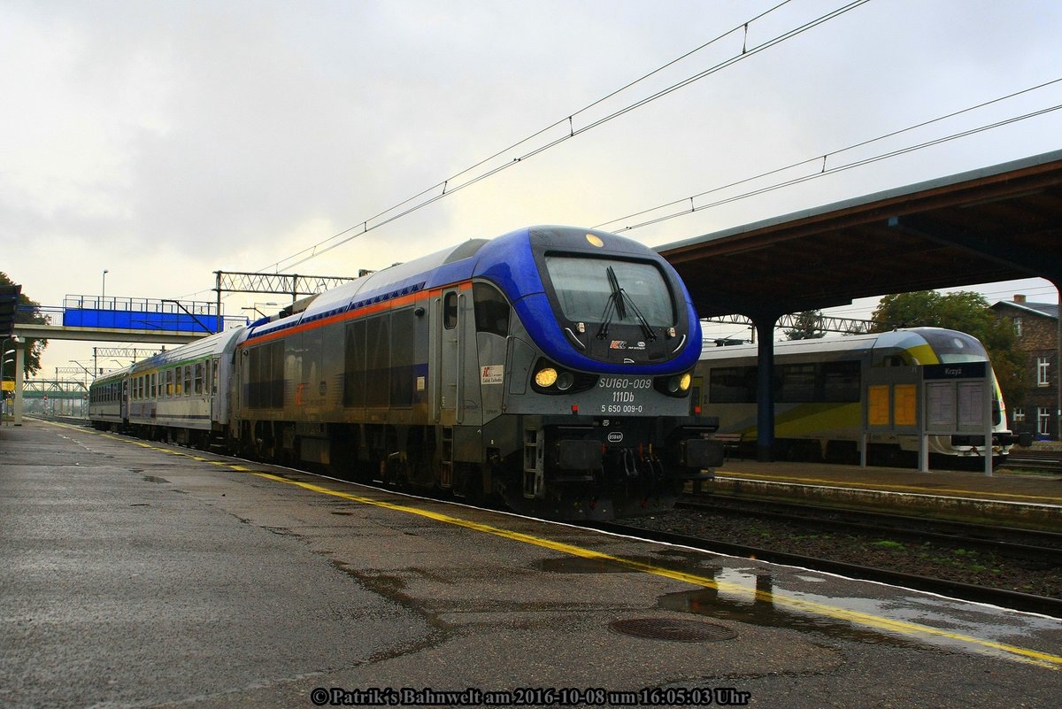 PKP InterCity SU160-009 mit TLK am 08.10.2016 in Krzyz