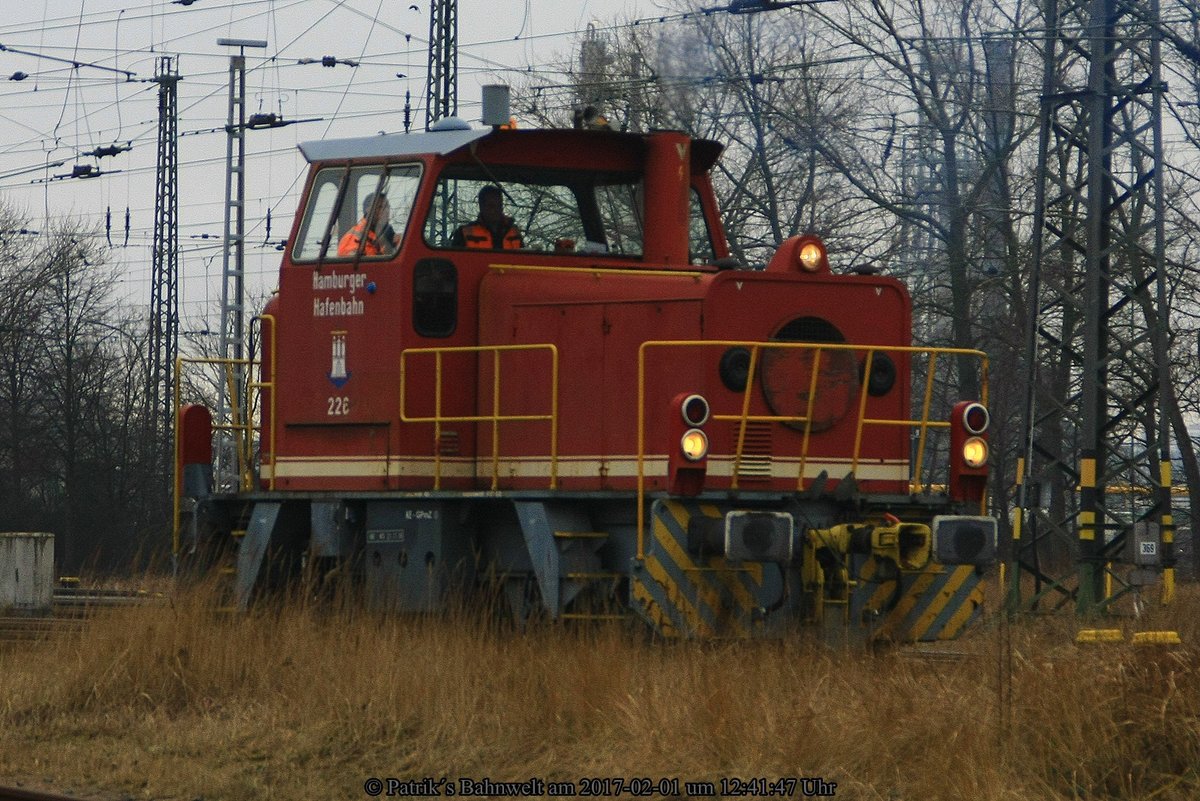 Rangierlok der Hamburger Hafenbahn am 01.02.2017 in Hamburg-Hohe Schaar