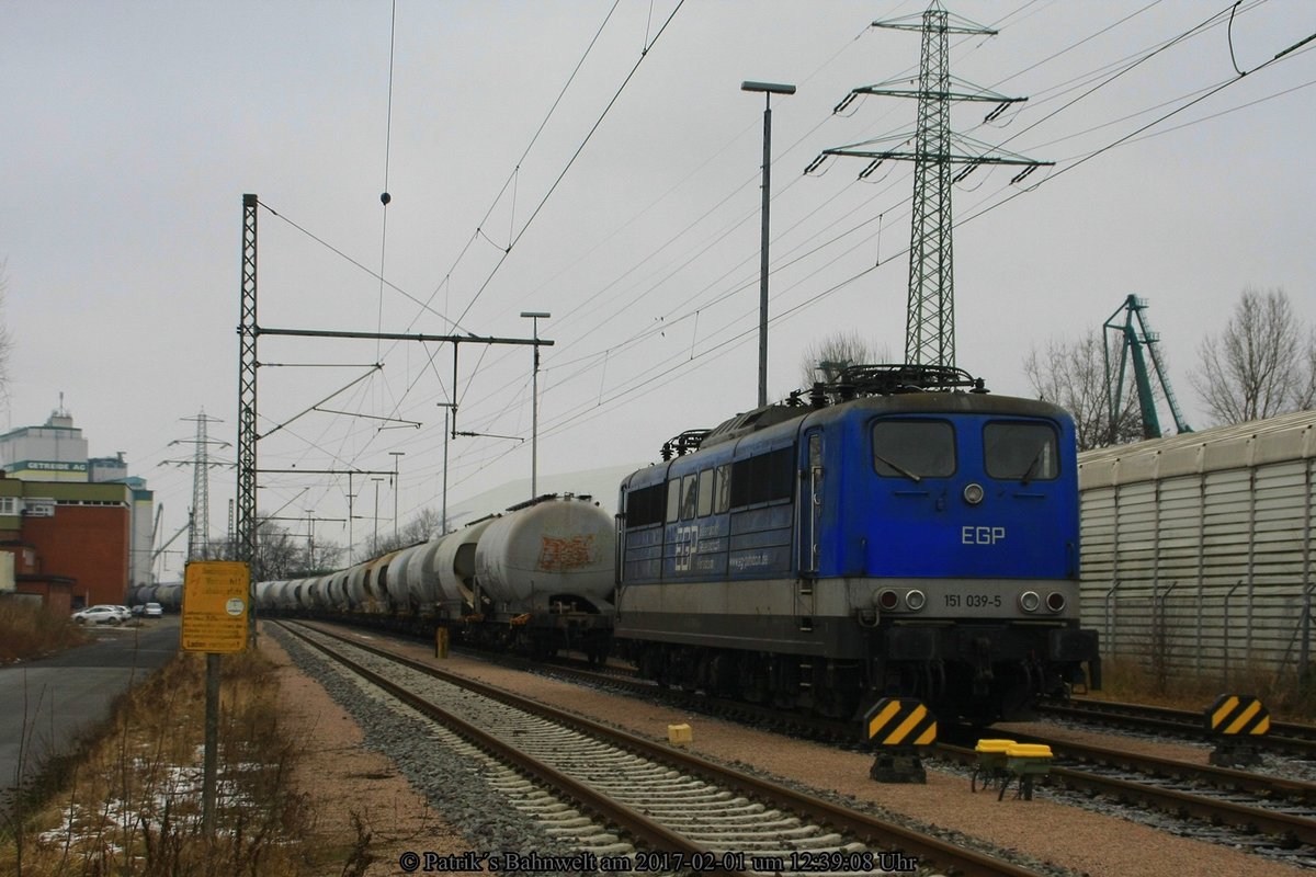 SRI/EGP 151 039 abgestellt am 01.02.2017 in Hamburg-Hohe Schaar