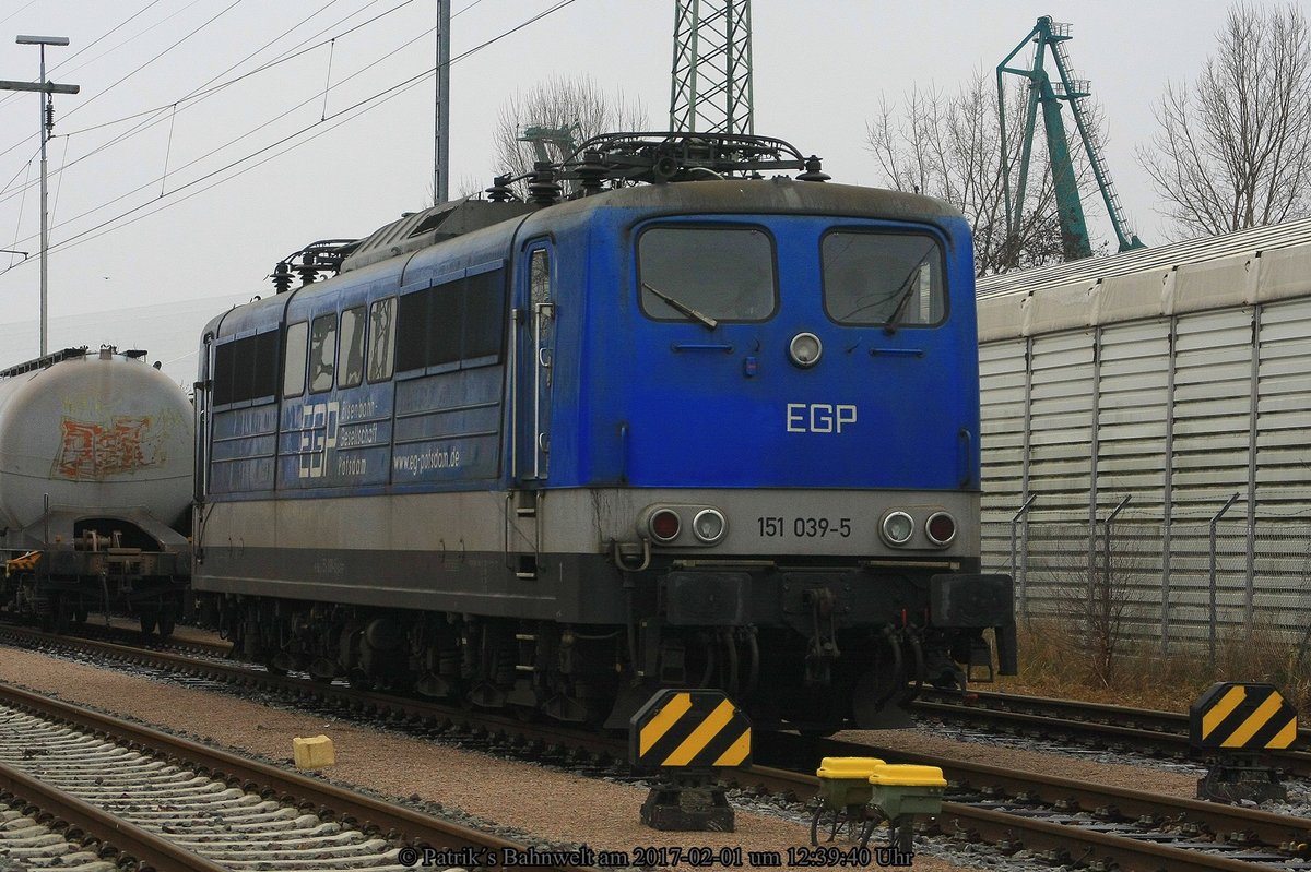 SRI/EGP 151 039 abgestellt am 01.02.2017 in Hamburg-Hohe Schaar