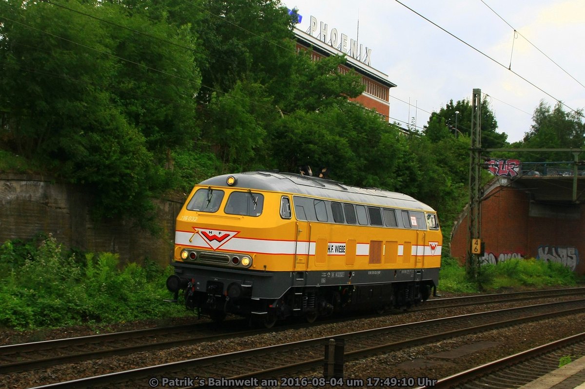 Wiebe 216 032 Lz am 04.08.2016 in Hamburg-Harburg