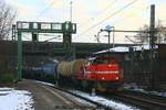 RHC DH717 (92 80 1271 037-4 D-RHC) mit Kesselwagenzug am 19.01.2017 in Hamburg-Harburg