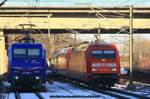 DB 101 028 & SRI 145 088 am 16.01.2017 in Hamburg-Harburg 