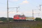 DB 110 169 mit Messwagen am 10.09.2016 in Dedensen-Gümmer