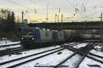 RBH 104 + RBH 135 mit Kesselwagenzug am 17.01.2017 in Hamburg-Harburg