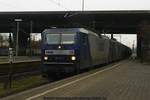 RBH 143 249 (RBH 129) + RBH 143 124 (RBH 124) mit Kesselwagenzug am 17.02.2017 in Hamburg-Harburg