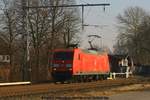 DB 145 077 Lz nach Stade am 15.02.2017 in Neukloster (Kreis Stade)